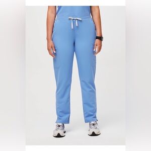Figs ceil Blue Yola elastic waist band pants XS